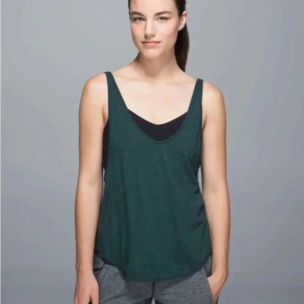 lululemon athletica Dark Green Tank Top